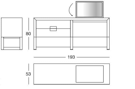 Деревянный туалетный столик Longhi Loveluxe 2019-Rhythm collection ARCH-00083507 - Вид №3