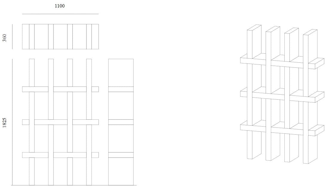 Книжный шкаф в Cimento® герцогский ARCH-00152839 - Вид №2