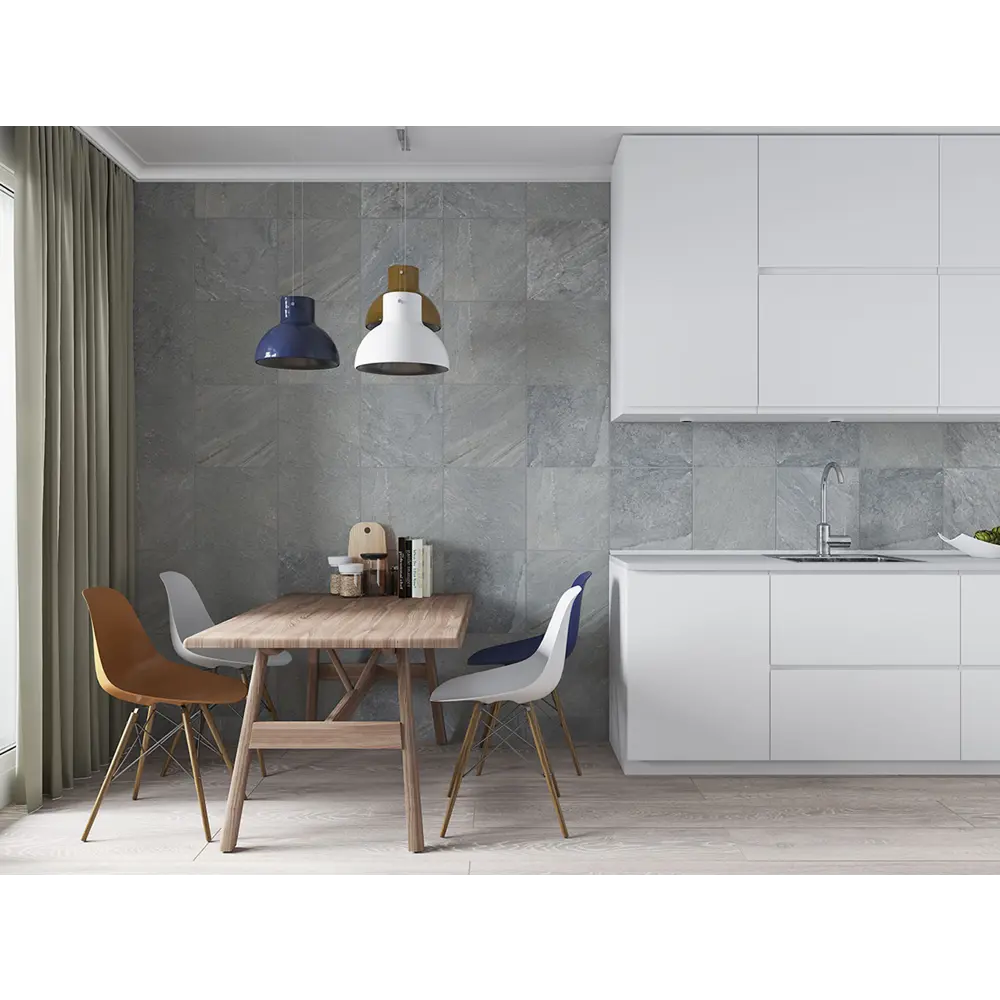 Керамогранит 40.5х40.5 см неполированный 1.804 м² цвет серый ESTIMA Rock STLM-2073007 - Вид №1