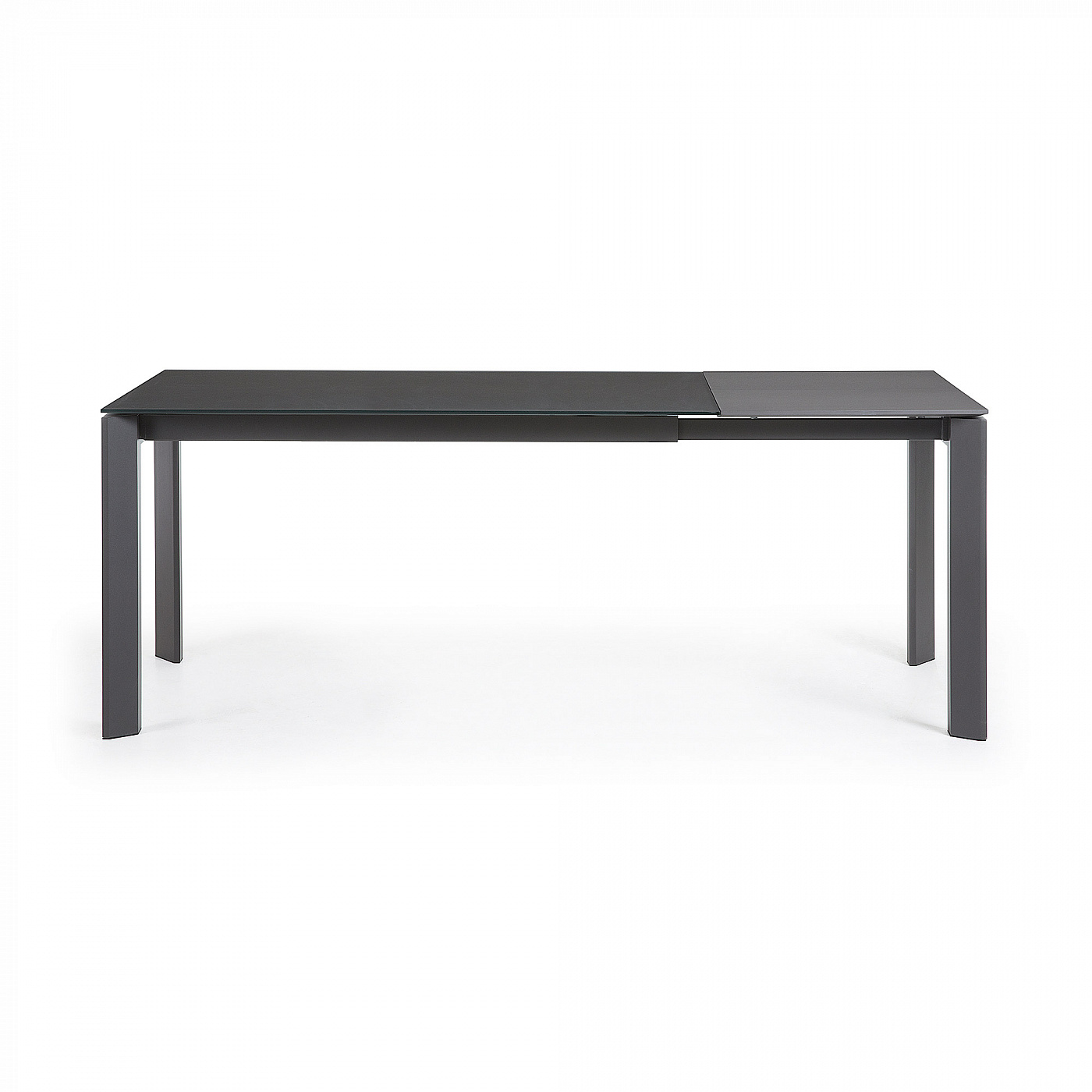 051228 Стол Atta 140 (200) x90 темно-серый, стекло La Forma Axis - Вид №3