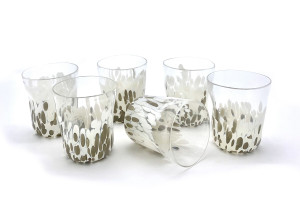 Набор из шести стаканов из муранского стекла ручной работы