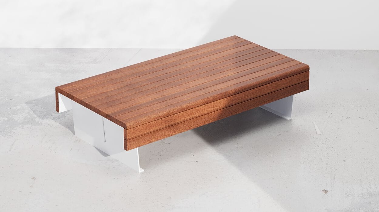 Скамейка в окуме с двойным сиденьем DIMCAR Блоха ARCH-00052053 - Вид №1