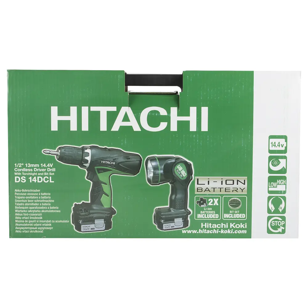 Шуруповерт Hitachi DS14DCL-RA, Li-ion 14,4 В, 1,5 Ач STLM-2036619 - Вид №4