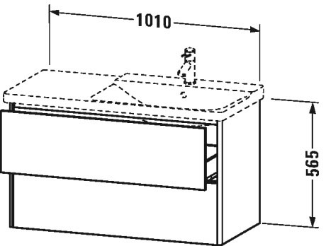 XS418802222 XSquare Тумбочка подвесная Белый глянцевый декор Duravit - Вид №1