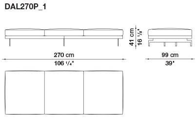 B&B Italia 3-х местный тканевый диван с шезлонгом Dock sun-id-1355318 - Вид №177