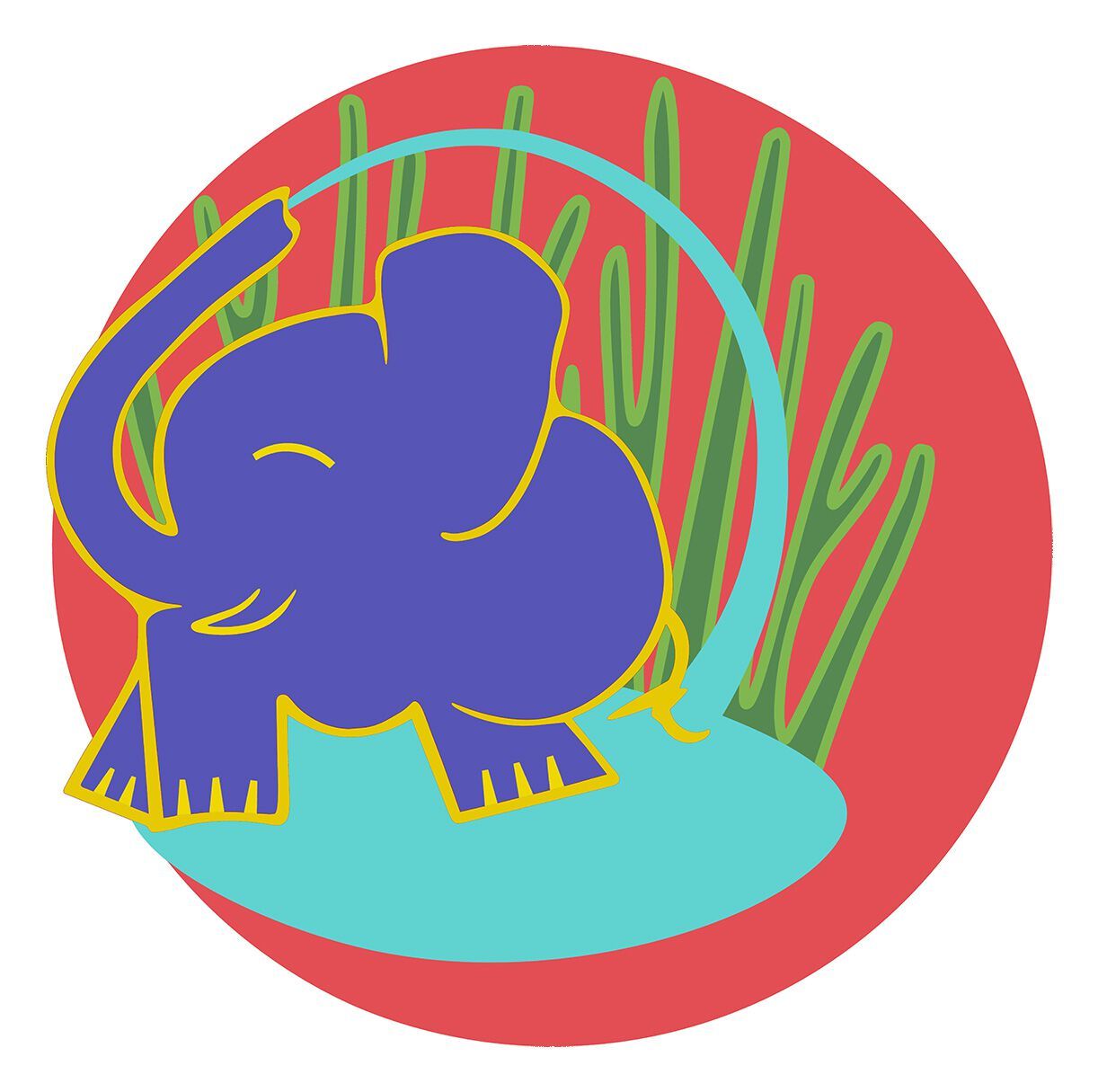 Круглый хлопковый коврик для детей Un Tapis à Paris Children ARCH-00122505 - Вид №1