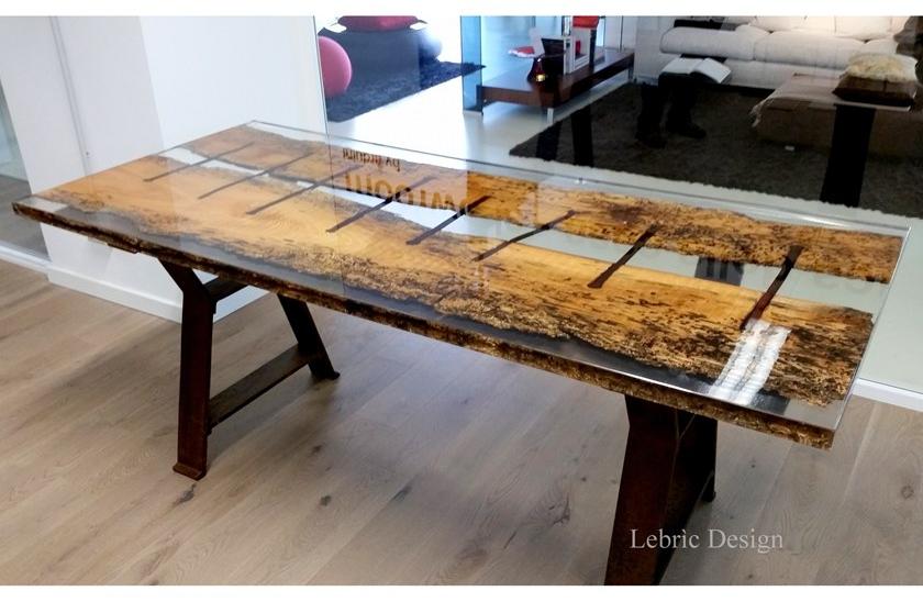 ANTICO TRENTINO Прямоугольный журнальный столик Lebrìc design - legno e resina sun-id-1382470 - Вид №1