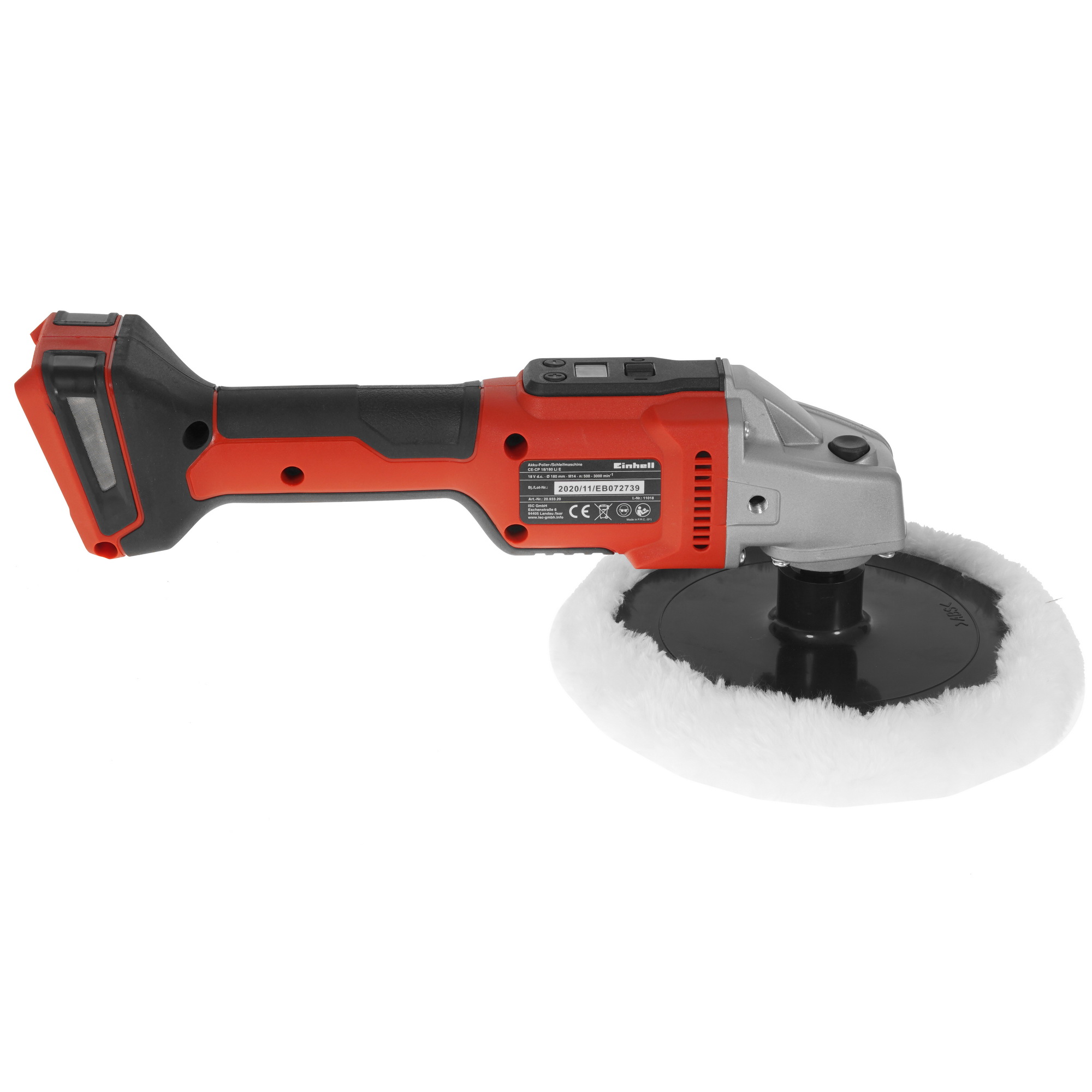 Полировальная машина Einhell PXC CE-CP 18/180 Li E-Solo Power X Change 18V  , Без ЗУ, Без АКБ 5311654 STDN-0110249 - Вид №3