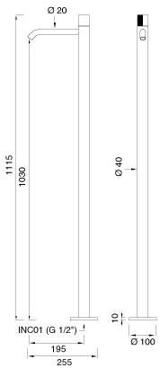 Ceadesign Смеситель для умывальника из нержавеющей стали Duet Det 08 - Вид №2
