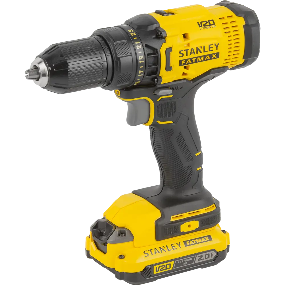 Дрель-шуруповерт аккумуляторная Stanley Fatmax SCD700D2K, 18 В Li-ion 2х2 Ач STLM-2022114