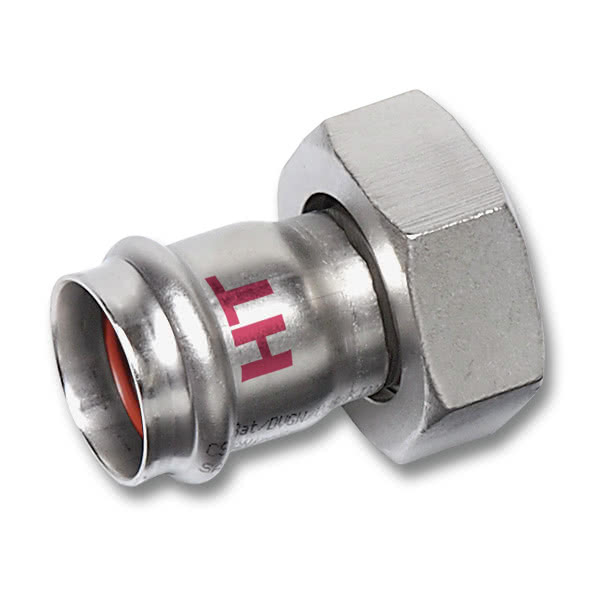 618359M28114 SANHA 18359M пр.-фит. нерж., упл.фитон переход - ВР плоск. упл. 28x11/4 мм  - Вид №1