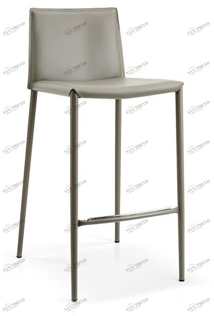 Febal Casa Высокий кожаный табурет с подставкой для ног Boemia sun-id-1348714