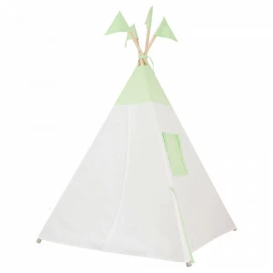 Вигвам для детей Lime 130х130 с гирляндой из флажков VAMVIGVAM LIME 281903 Зеленый
