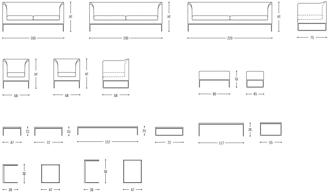 COR Модульный диван Mell lounge sun-id-1424575 - Вид №7