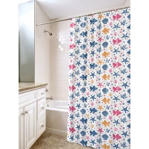 Штора для ванны Вилина Одиссея с кольцами 180x180 см, полиэтилен, цвет белый