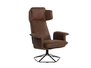 Кожаное кресло с подголовником