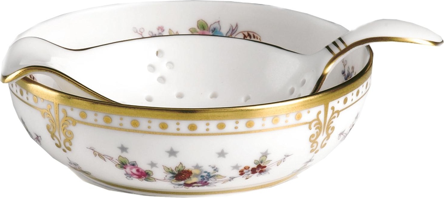 68866 Royal Crown Derby Набор Royal Crown Derby "Роял Антуанетта" (чаша+ситечко) 2пр Фарфор костяной 