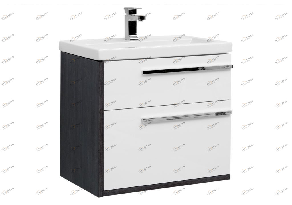 Тумба с раковиной Aquanet Фостер 70 эвкалипт мистери/белый 0020206400187813