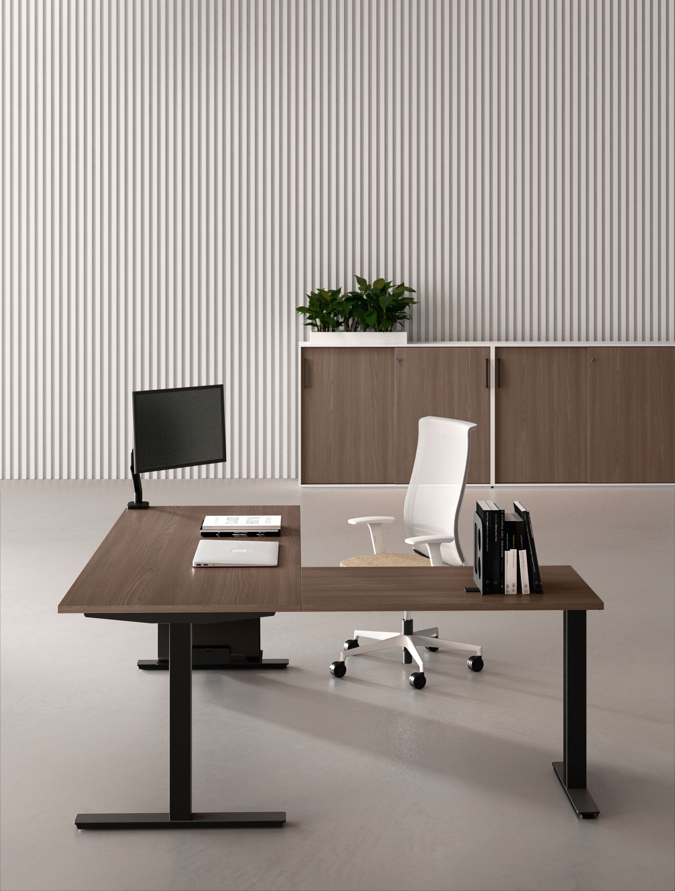 Регулируемый по высоте угловой стол Bralco Winglet ARCH-00008054