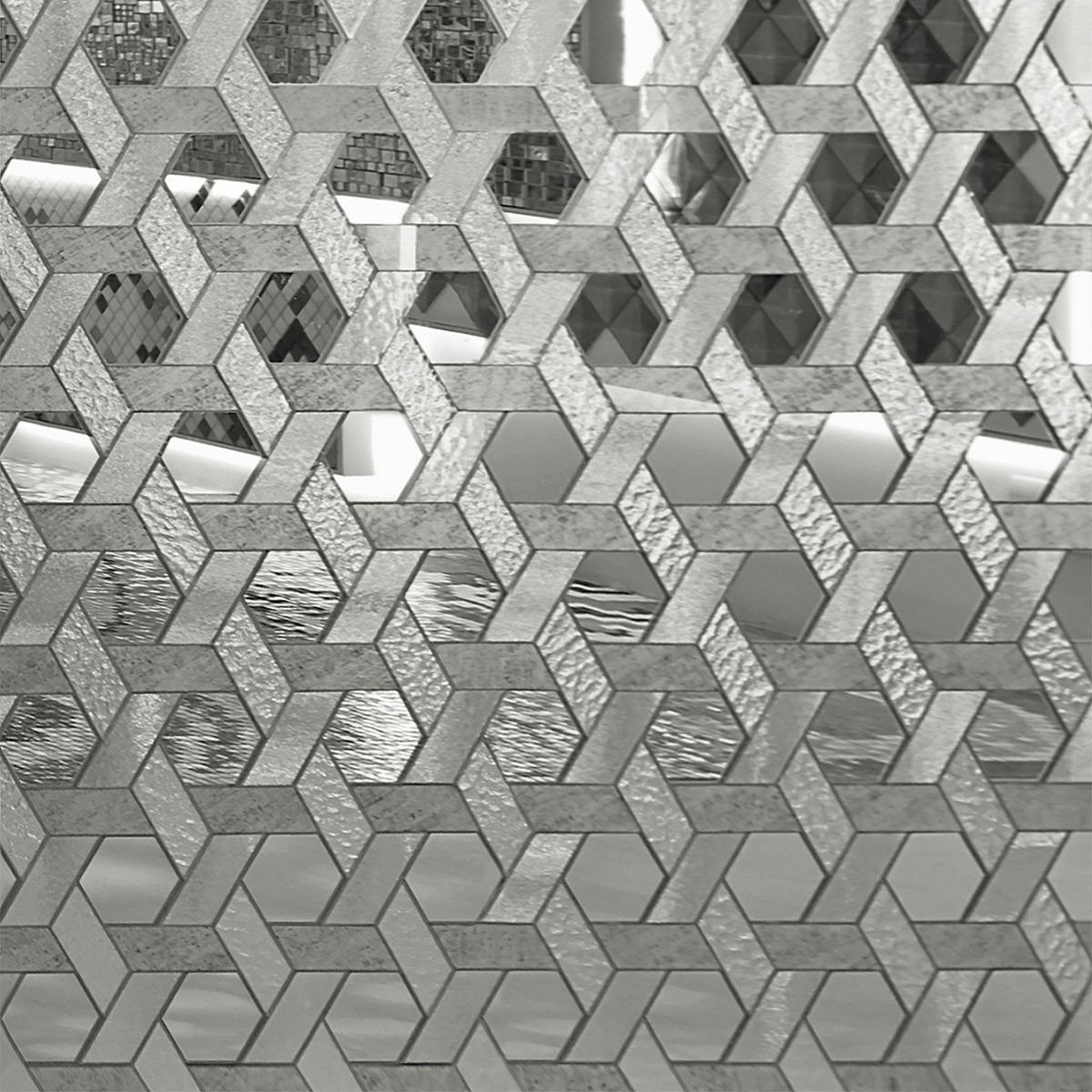 SICIS Atlas Black Per-Grey Vetrite Tile sun-id-1991300 - Вид №1