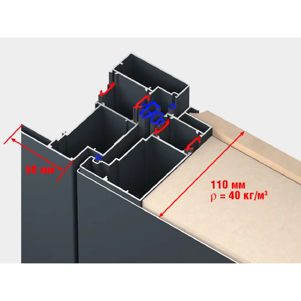 Дверь входная металлическая Термо 88x205 см левая дуб белый DOORHAN STLM-2006318 - Вид №3