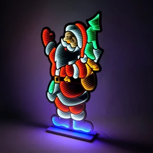 Фигура Санта для дома 881 светодиод 120 см цвет серебристый