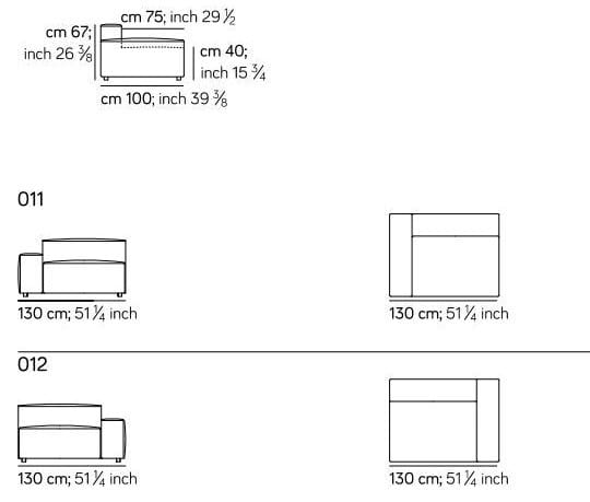 4-местный модульный диван Amura ARCH-00128035