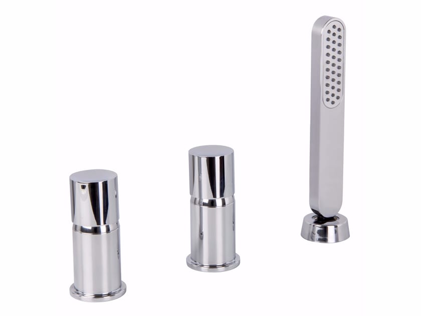 Металлический смеситель для ванны с 3 отверстиями и ручным душем FIMA CARLO FRATTINI Nomos GO ARCH-00035822