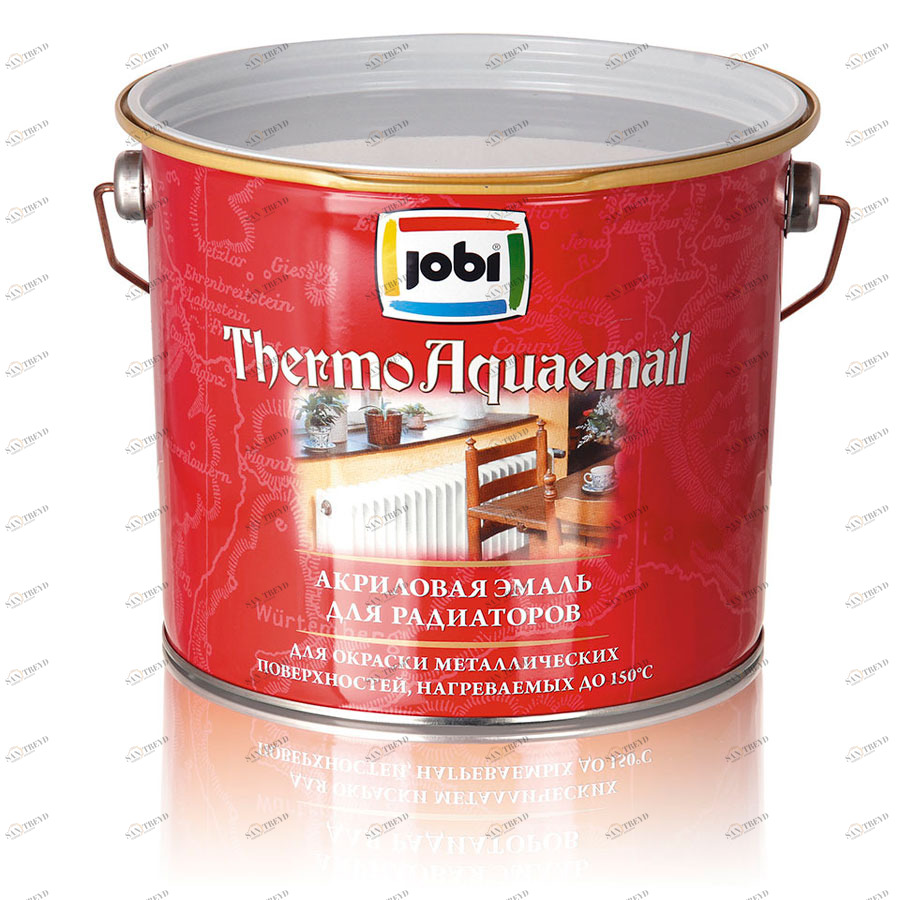 Эмаль акриловая для радиаторов быстросохнущая Jobi Thermoaquaemail [ТермоАкваэмаль) 2,7л 5836
