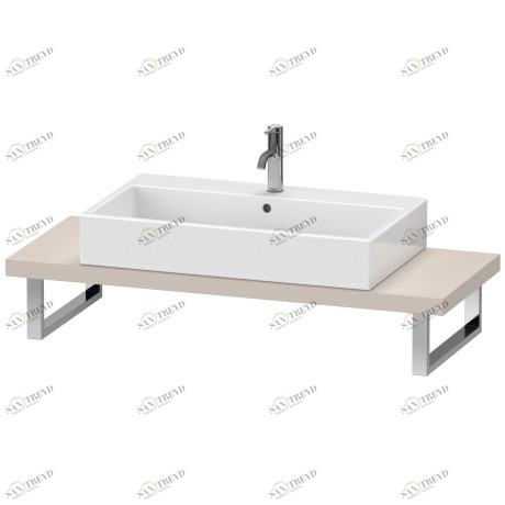 BR100C09191 Brioso Консоль для накладной и встраиваемой сверху раковины компакт Серо-коричневый декор Duravit