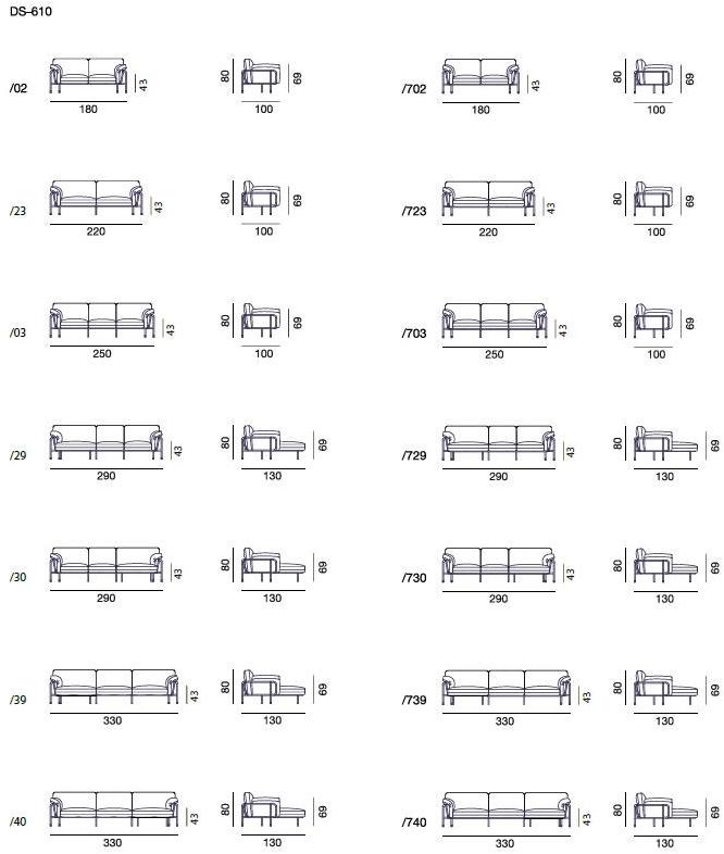 de Sede Модульный кожаный диван с шезлонгом sun-id-1353674 - Вид №1