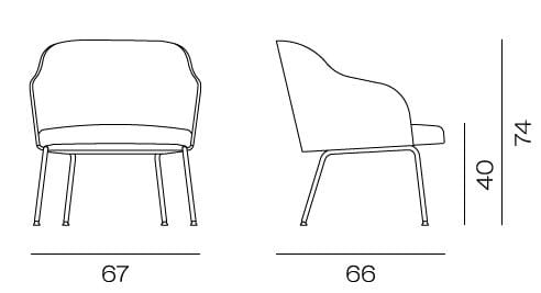 Деревянный стул с подлокотниками Vergés Cistell Curve ARCH-00048246 - Вид №2