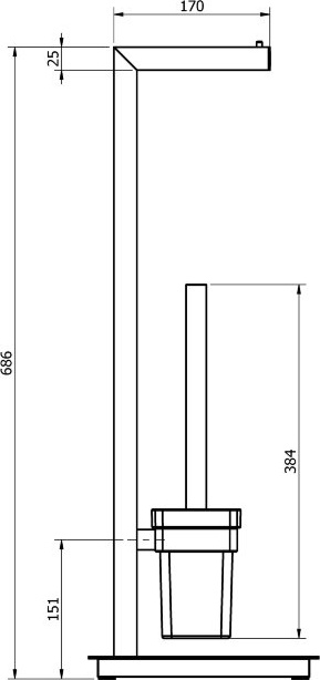 72481 Стойка напольная цвет хром LANGBERGER Accessories - Вид №2