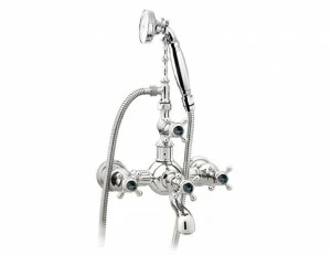 035016.N00.50 Душевой набор для ванны с черным фарфором Яркий хром