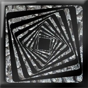 Напольная вставка Квадрат платина 6,6х6,6