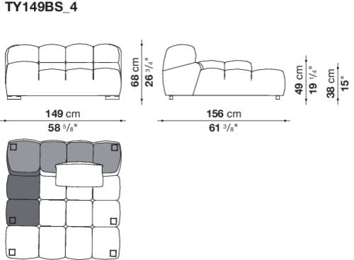 Модульный тканевый диван B&B Italia Tufty Time ARCH-00125265 - Вид №10