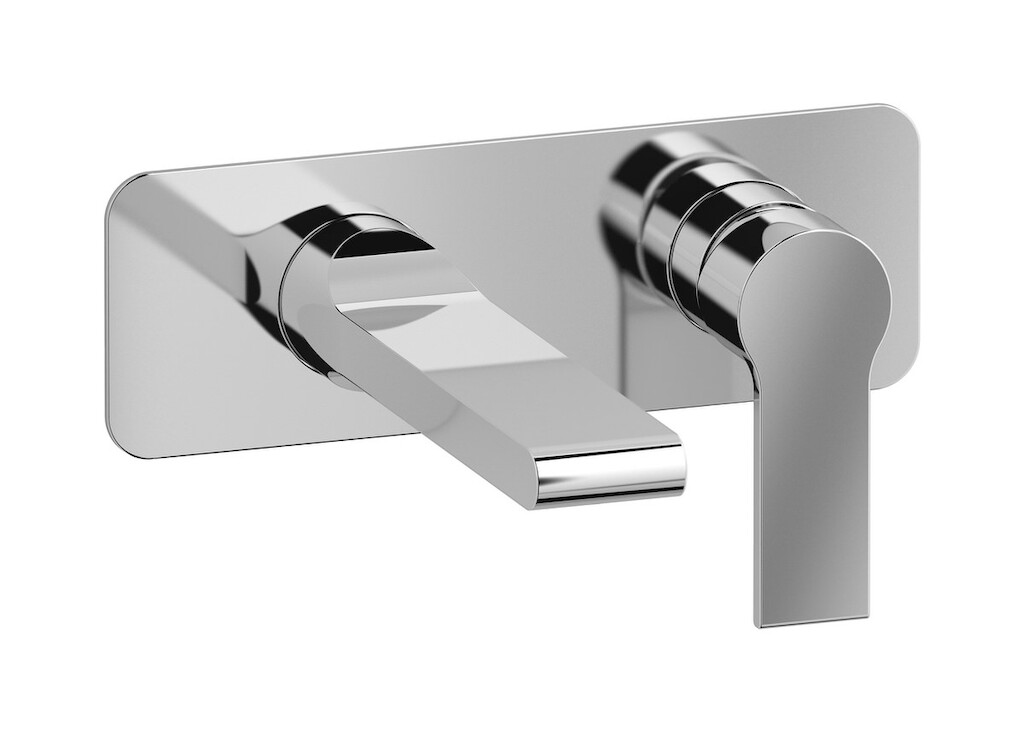 Встроенный в стену смеситель для раковины на 2 отверстия в комплекте с донным клапаном WE ARE IB wo410np Chrome Whynot