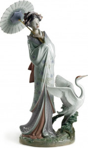 10672546 LLADRO Фигурка Lladro Японский портрет 25x39см, фарфор Фарфор