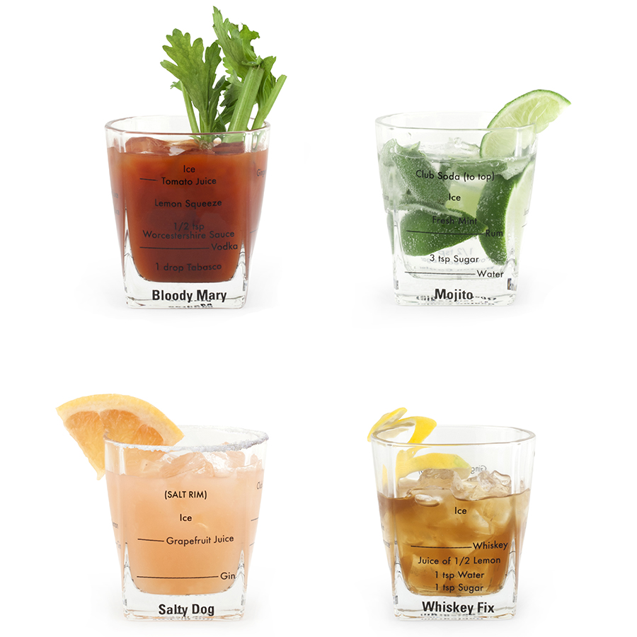 GL11 Набор низких стаканов, 4 шт 235 мл Kikkerland 