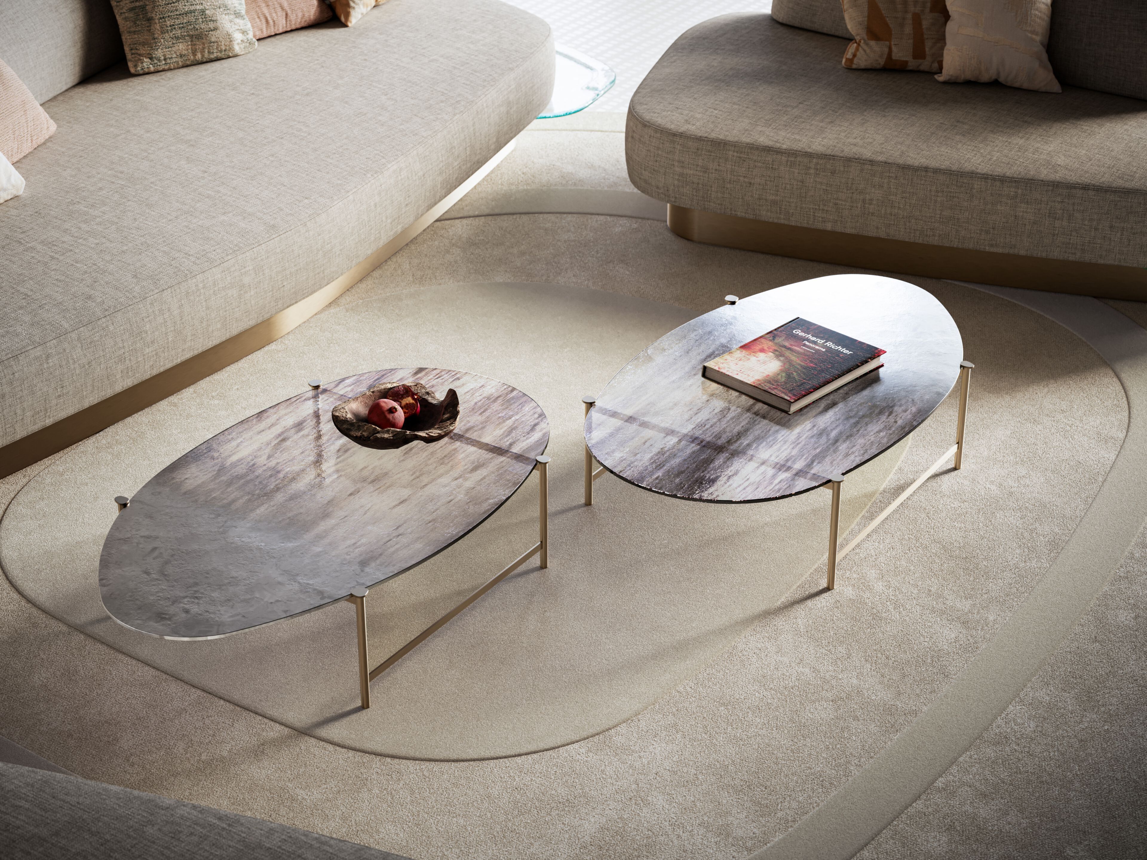 Стеклянный овальный журнальный столик ARTE VENEZIANA Langhe ARCH-00150671 - Вид №4