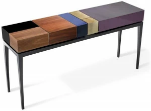 Malabar Прямоугольная консоль из орехового дерева с ящиками Proportion