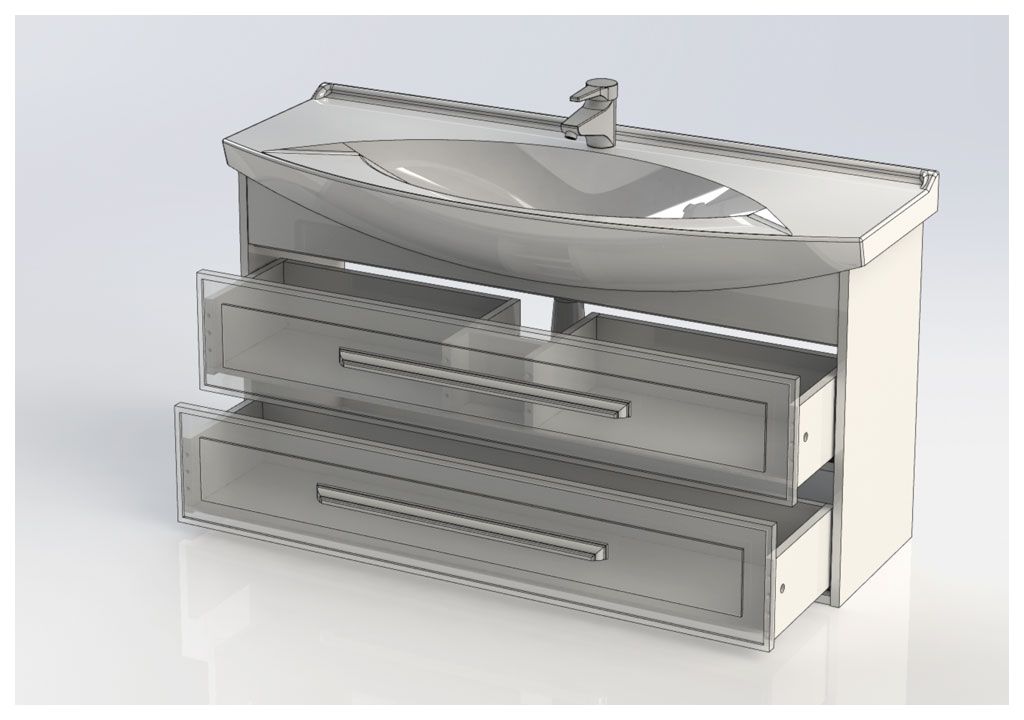 Тумба с раковиной Aquanet Остин 120 дуб сонома/белый 0020173400175450 - Вид №4