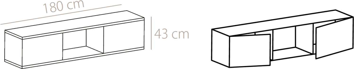 Punt Буфет из лакированной древесины с распашными дверцами Slats Slt003  - Вид №1