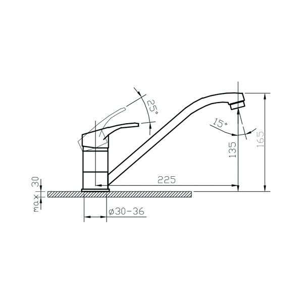 35-01 Young  Смеситель для кухни  ARGO kran 3501young - Вид №1