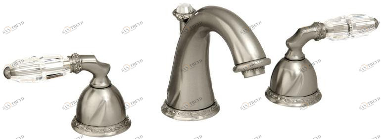 Bronces Mestre Смеситель для мойки на 3 отверстия с кристаллами swarovski® Oman sun-id-1443761