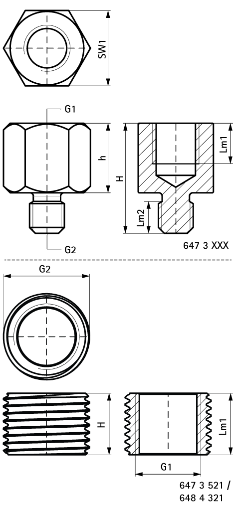 6473321 BIS Переходники создание резьбового соединения walraven  - Вид №1