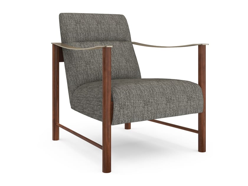 Льняное кресло с подлокотниками Caracole SLANT ARCH-00127120