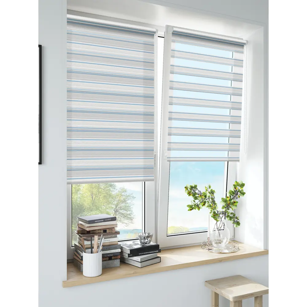 Штора рулонная день-ночь Granada 60x160 см голубая MIAMOZA Коллекция 2024г STLM-2095268 - Вид №3