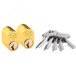 Комплект цилиндров ASSA 1301x2 LM + 5 ключей