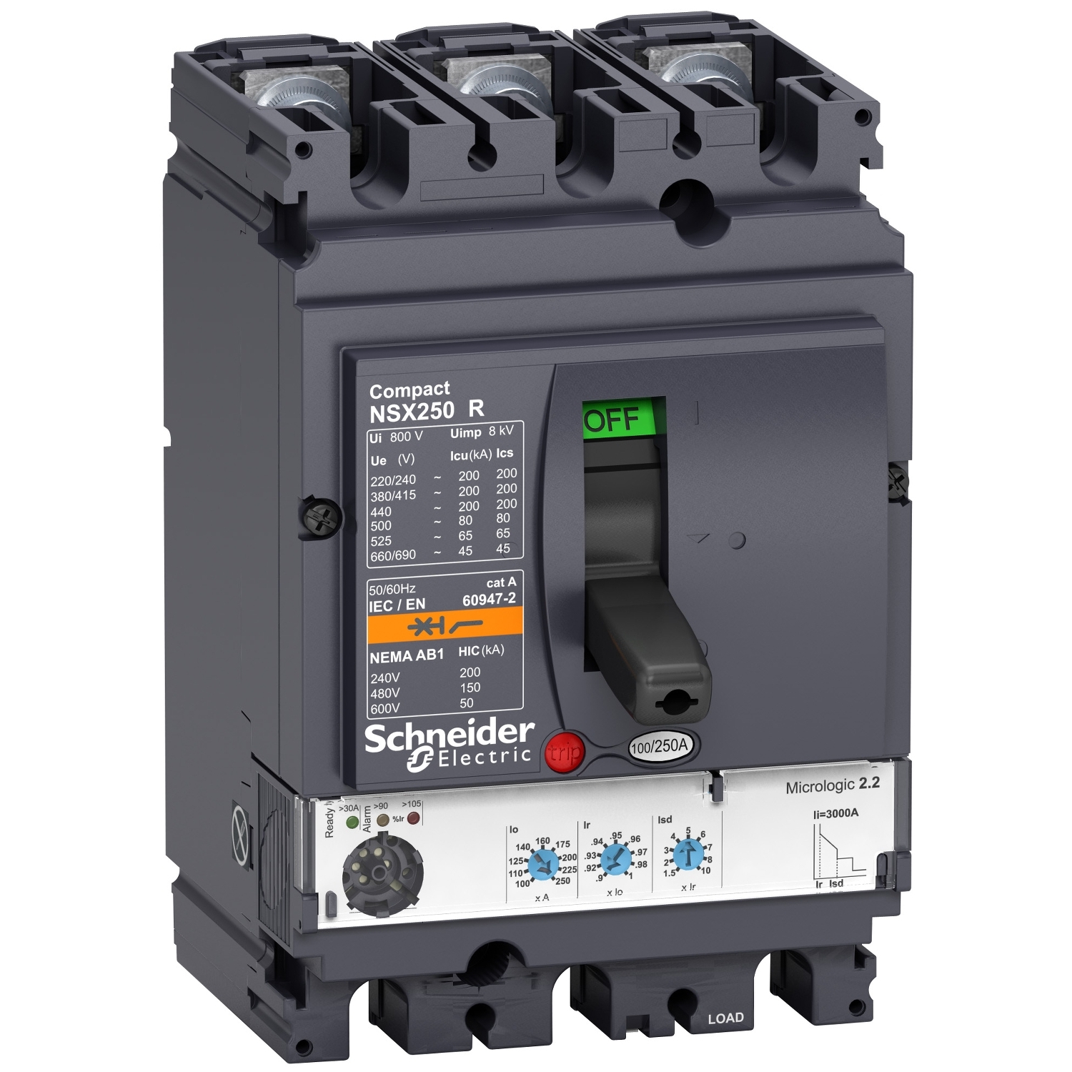 LV433517 Силовой автомат NSX, 200кА, 3P, 220А Schneider Electric Compact 